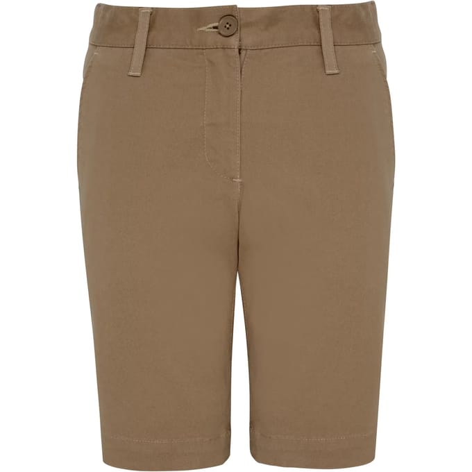 Kariban Chinobermuda voor meisjes K7008 - Camel - 9 jaar
