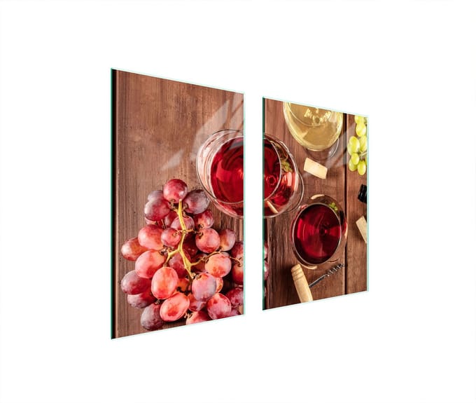TMK ArtDeko - Glazen Beschermplaat - 65x52 cm - Hartglas - Multicolor