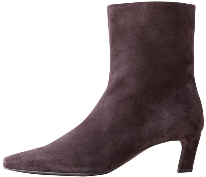 Next - Dames - Forever Comfort® enkellaarzen met hak en hoekige neus - Bruin