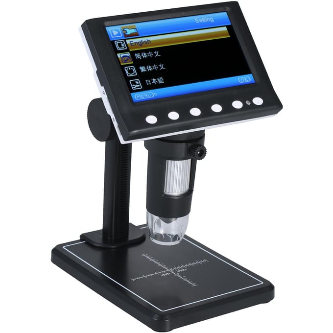 KKmoon Digitale Microscoop 4,3-inch 1000X Vergroting LCD Microscoop Draagbare Microscoop Video Rectangular Base