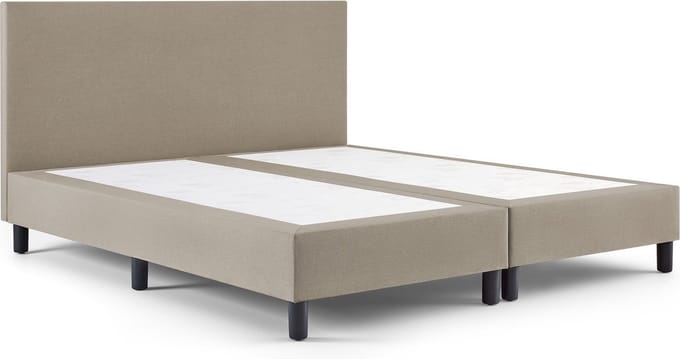 Boxspring Serenity - 80x220 Zonder matras - Beige Glad - AVV Matrassen