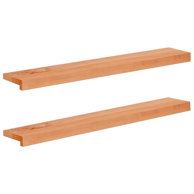 vidaXL - Raamprofielen - 2 - st - Lak - 100 - x - 20 - x - 2 - cm - Massief - beukenhout
