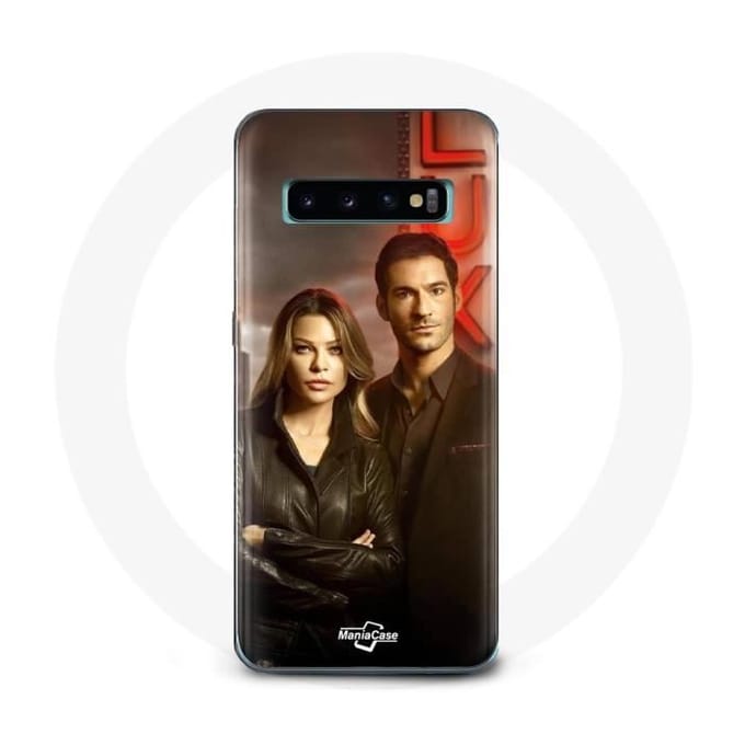 Coque pour Samsung Galaxy s10 plus Chloe Decker et Lucifer Morningstar