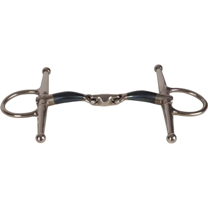 Dubbele breuknaald bit voor paard Velari Full Cheek Bit Sweet Iron 16mm 13,5cm