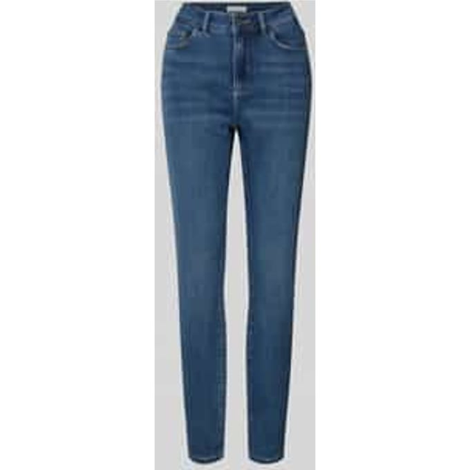 Stone-washed skinny fit jeans