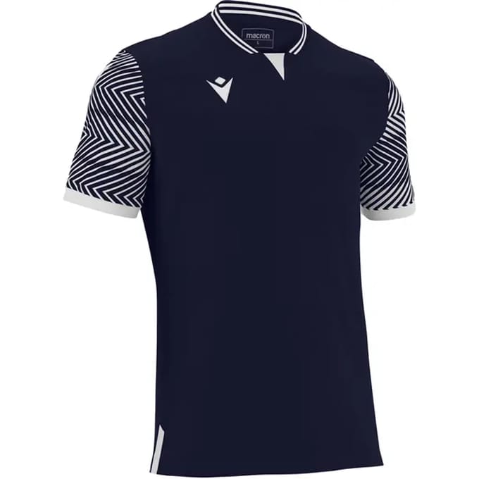 Macron Tureis Shirt Korte Mouw Heren - Marine / Wit | Maat: M