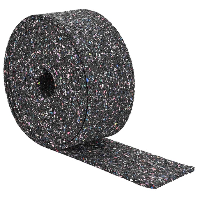 vidaXL Rubbergranulaatrol Zwart 200 x 12 x 0,6 cm Rubber