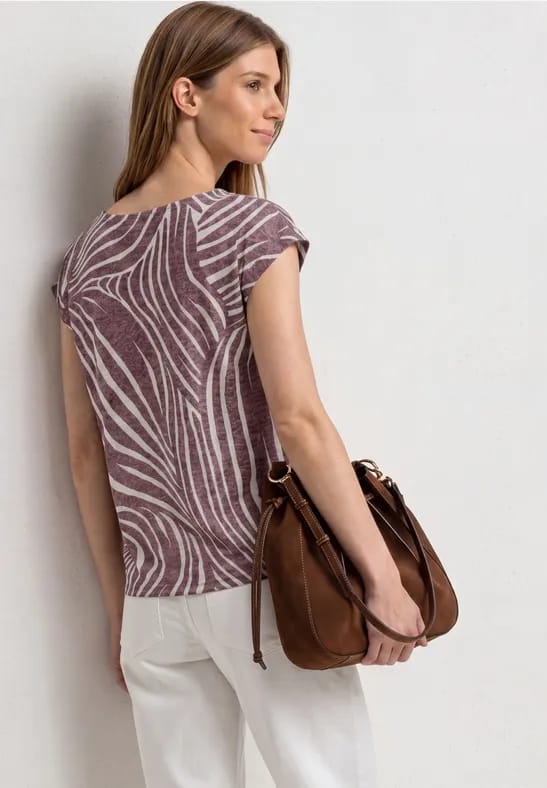 Shirt met hangende schouders in burnout-look
