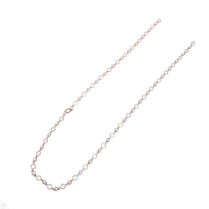 Strass Ketting Trim Parel Ruimte Cirkel Ketting Schouderband Taille Ketting Kleding Accessoires white