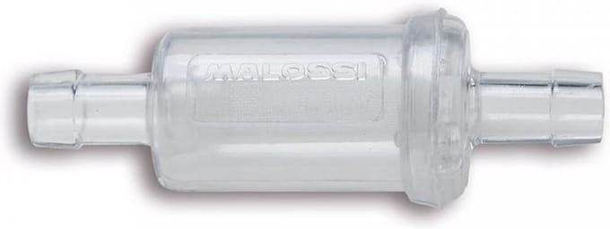 Benzinefilter Malossi transparant Ø8mm voor motor scooter quad bromfiets enduro Nieuw