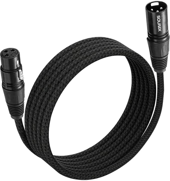 Sounix XLR Kabel - Professionele XLR microfoonkabel - Mannelijk naar Vrouwelijk - 3 pin - 2meter