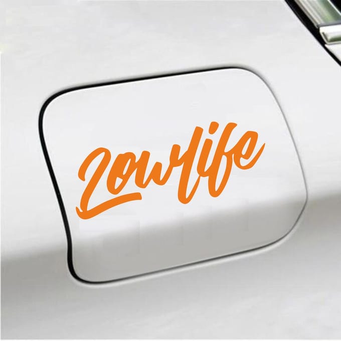 Bumpersticker - Lowlife - 6,4 X 16,8 - Oranje