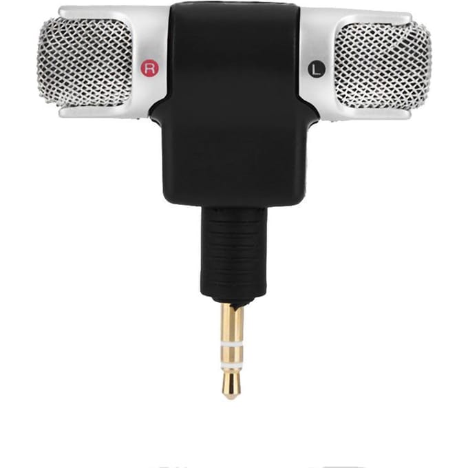 Mini microphone stéréo avec prise jack plaquée or 3,5 mm pour PC, ordinateur portable, MD, appareil photo