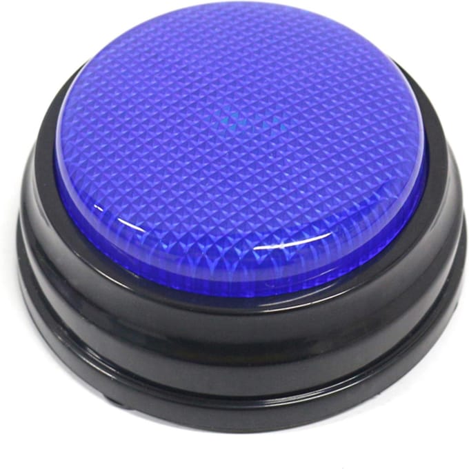 Bouton parlant enregistrable avec fonction LED, ressources d'apprentissage, buzzers bleus Type1- 1pcs bleu