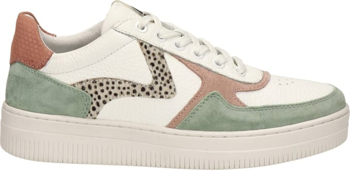 Maruti - Momo Sneakers Groen - Green - White - Pixel Offwhite - 37