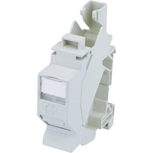Telegärtner 100023004 Draagrailverbinder Cat. 6a RJ45, behuizing (koppeling) Grijs 1 stuk(s)