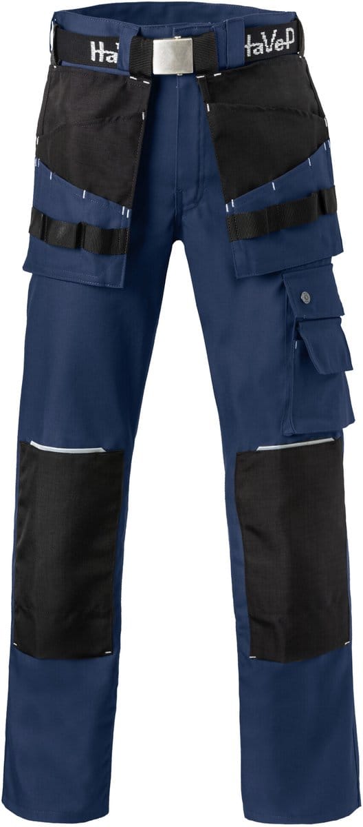 HAVEP Werkbroek Worker Pro 8730 - Indigo Blauw/Zwart/Zilvergrijs - 55
