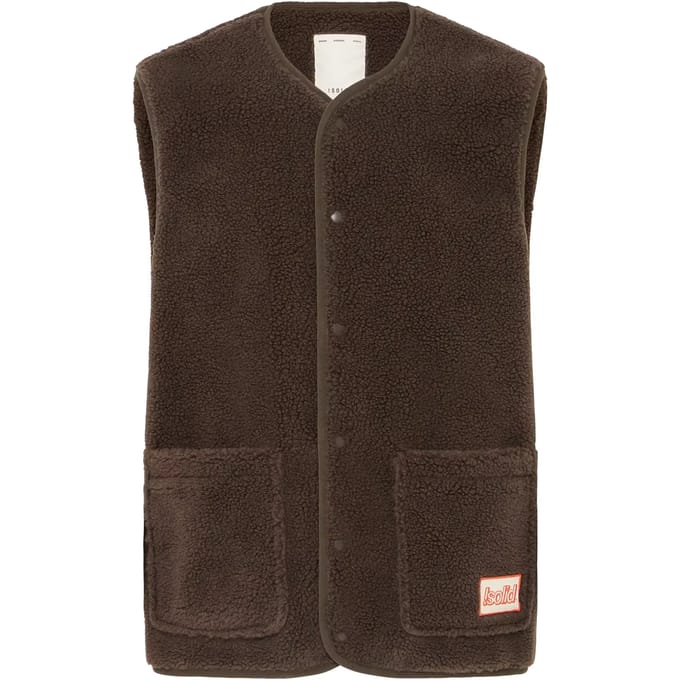 Mouwloos fleece Solid Tans