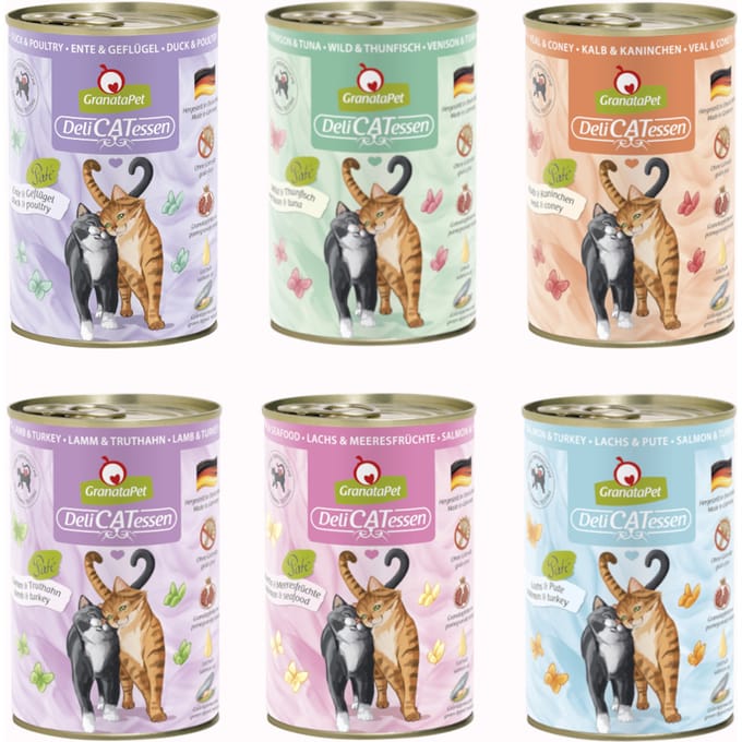 6x400g GranataPet DeliCatessen Mix I (6 soorten) Kattenvoer
