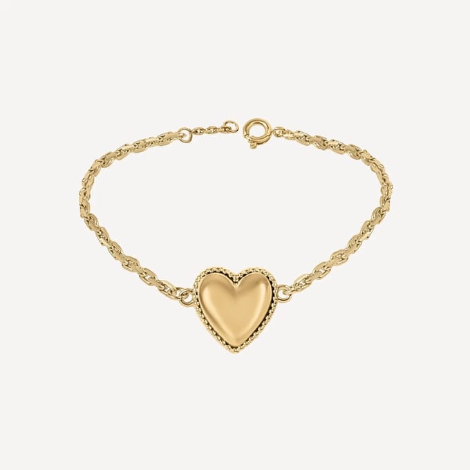 Maeva Heart Armband Gold