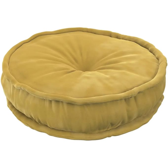 Franse poef Yellow Tipi Posh Velvet