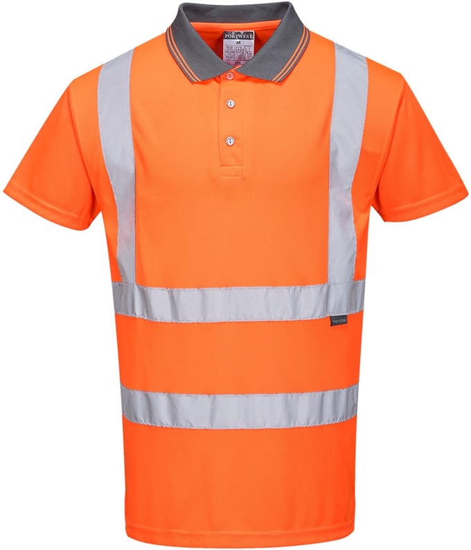 Portwest Hi-Vis Korte Mouw Polo RIS RT22 - Oranje - 4XL