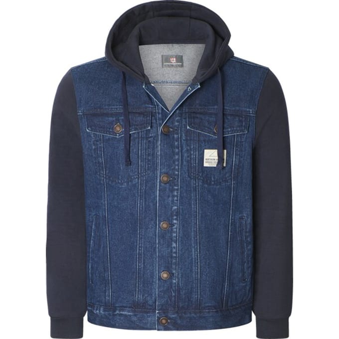 Jan Vanderstorm herren Denim Jack - 56 - donkerblauw - Plus Size