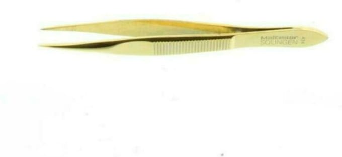 Malteser Pincet 8cm verguld spits 424-G 1 Stuks