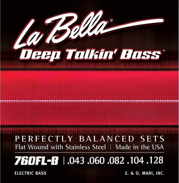 La Bella L-760FLB Bassnaren Set Stainless Steel Flatwound Light (043-128)
