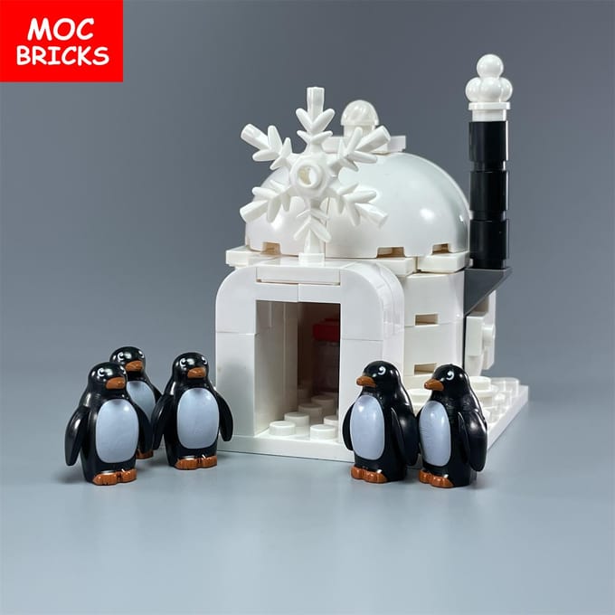 MIJN EIGEN CREATIE Blokken IJs Dier Poolpinguïn Strand Bouwstenen Gemonteerd Speelgoed Ideaal Voor Kinderen Educatie Cadeaus