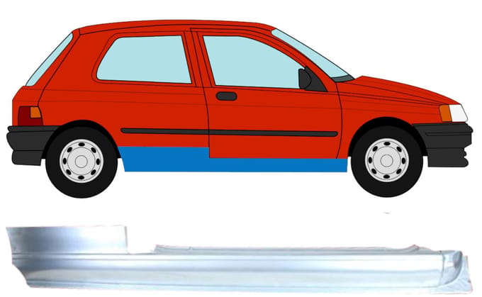 Volledige dorpel voor Renault Clio I 1990-1998 / Rechts