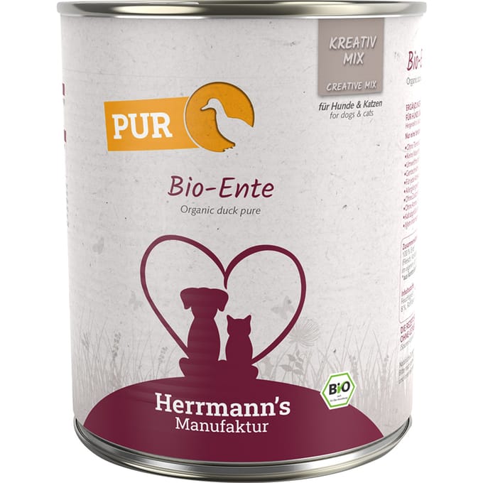 24x800g Herrmann's Vlees Puur Bio Eend
