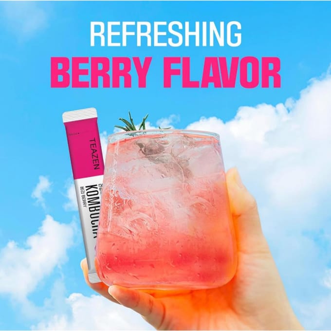 TEAZEN Koreaanse Kombucha Berry – Prebiotische Thee voor Darmgezondheid