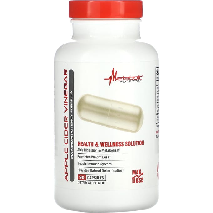 Metabolic Nutrition, Vinaigre de Cidre de Pomme, 90 Capsules