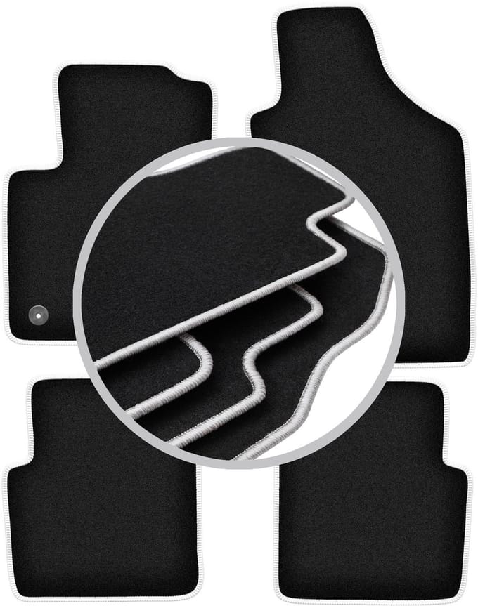CARLUX-SILVER automatten voor: Fiat 500 FL hatchback (2013-2019)