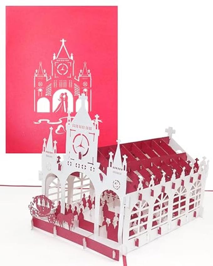 3D Pop-up Bruiloftskaart - Unieke Geschenken voor Huwelijken