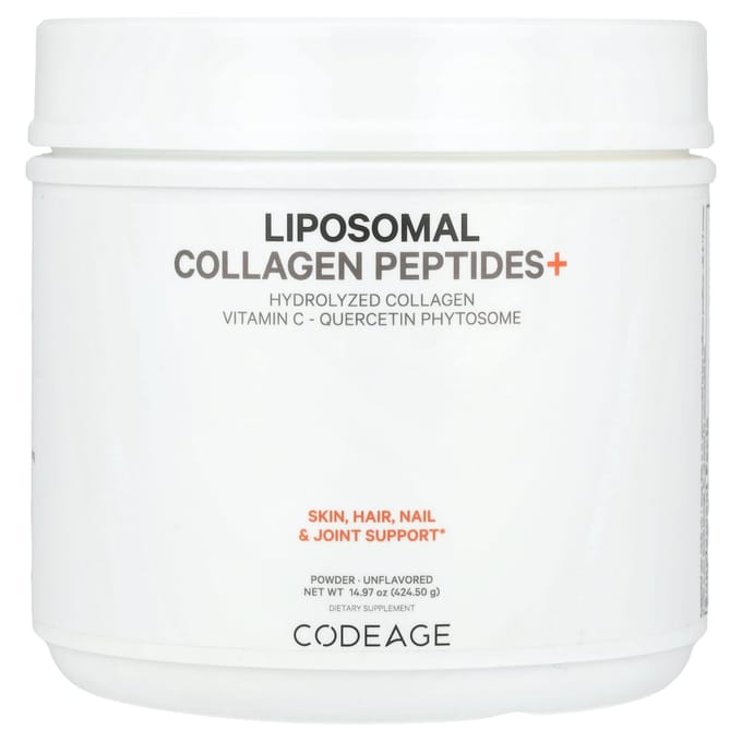 Codeage, Peptides de Collagène Liposomaux+, Non Aromatisé, 14,97 oz (424.5 g)