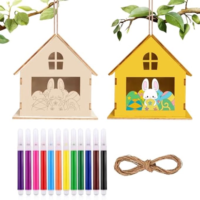 2-delige Vogelhuisjes voor Kinderen - Creatieve Knutselkits voor de Tuin