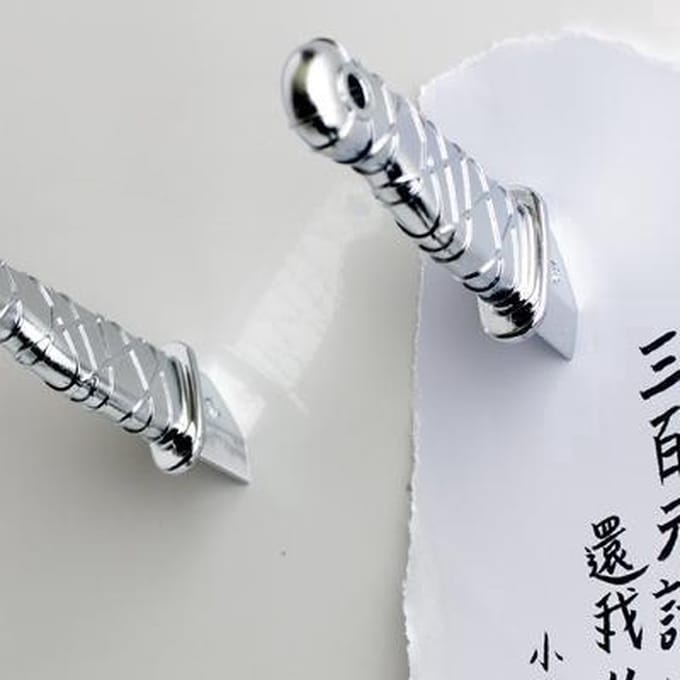 Finnacle - Bericht - Dolk - Grappig - Koelkast magneet Mes Zilver