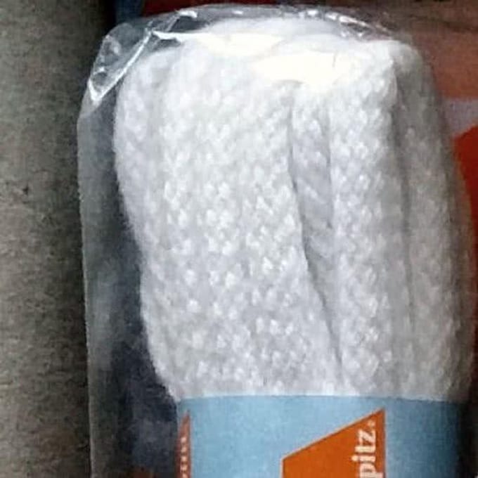 3 mm x 150 cm Wit - Rond Cord 100% katoen schoenveter