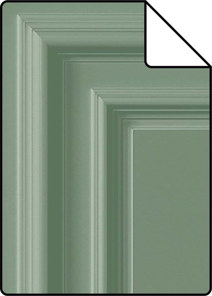 Proefstaal Origin Wallcoverings behang wandpanelen vergrijsd groen - 26,5 x 21 cm - 347830-S