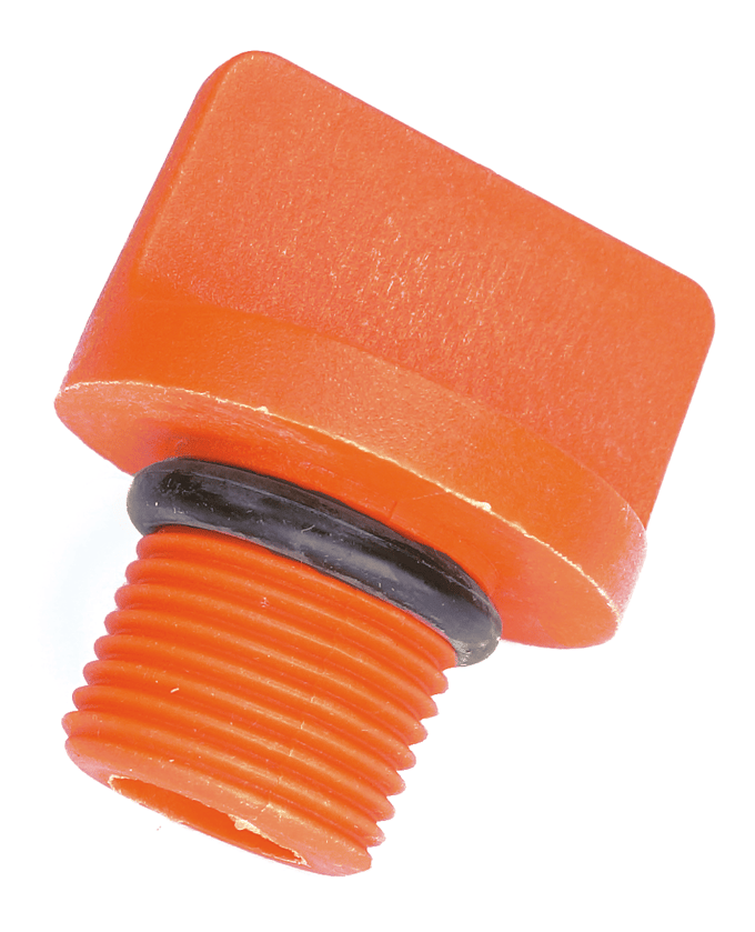 Afsluit/aftapdop gardena pomp oranje