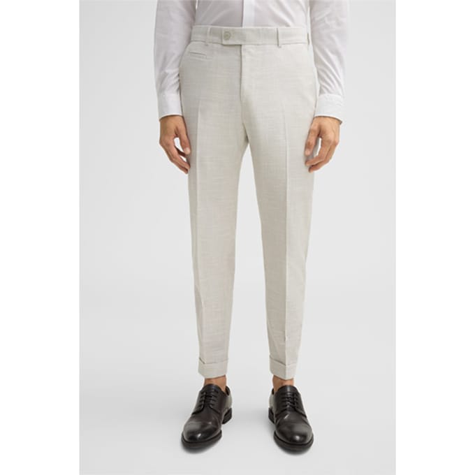 Combinatiepantalon Luc, gebroken wit gemêleerd