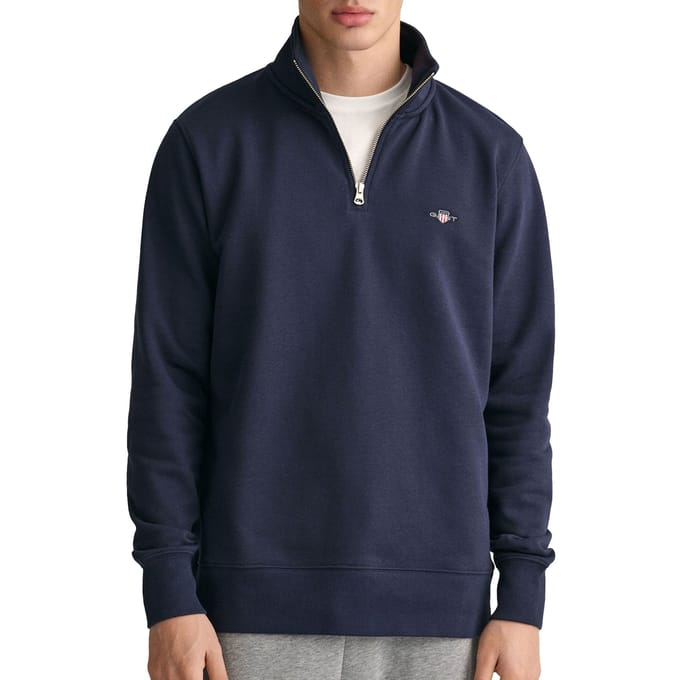 Gant Shield Half Zip Sweater Heren - Maat L