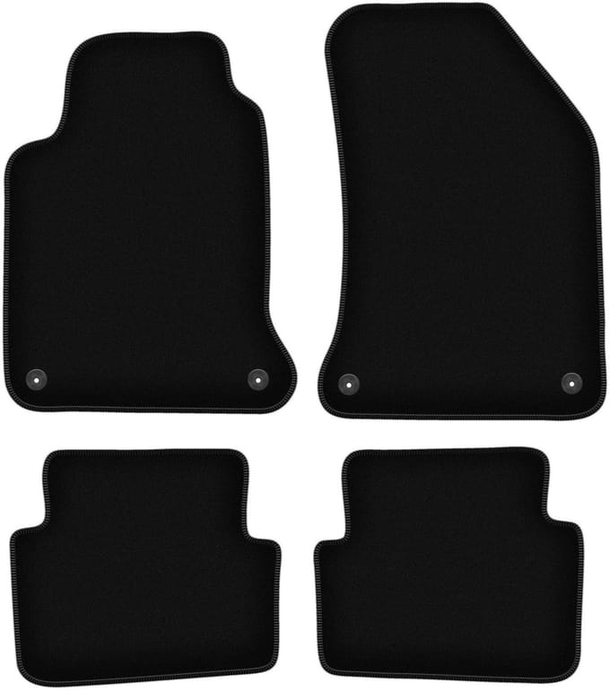 BASIC zwarte veloursmatten voor: Renault Laguna II stationwagen, liftback (2001-2007)