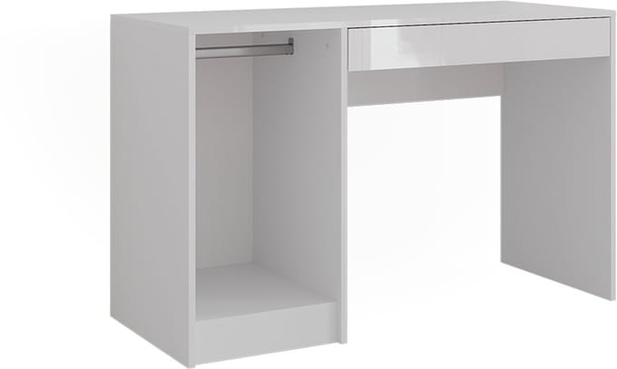 Vicco Sherry Kaptafel – 119.8 cm Wit/wit hoogglans