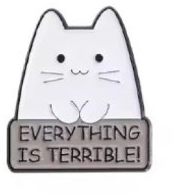 Pin Broche - enamel pin - kledingspeld - Terrible kat
