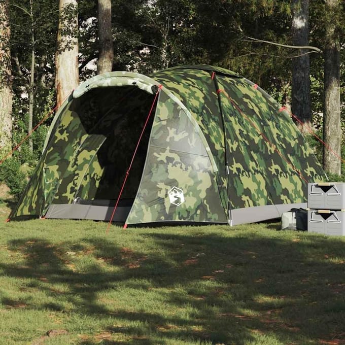 Vistent voor 2 - Campingtent polyester - Vissen en kamperen - Waterdicht en winddicht - 310 x 226 cm - Camouflage