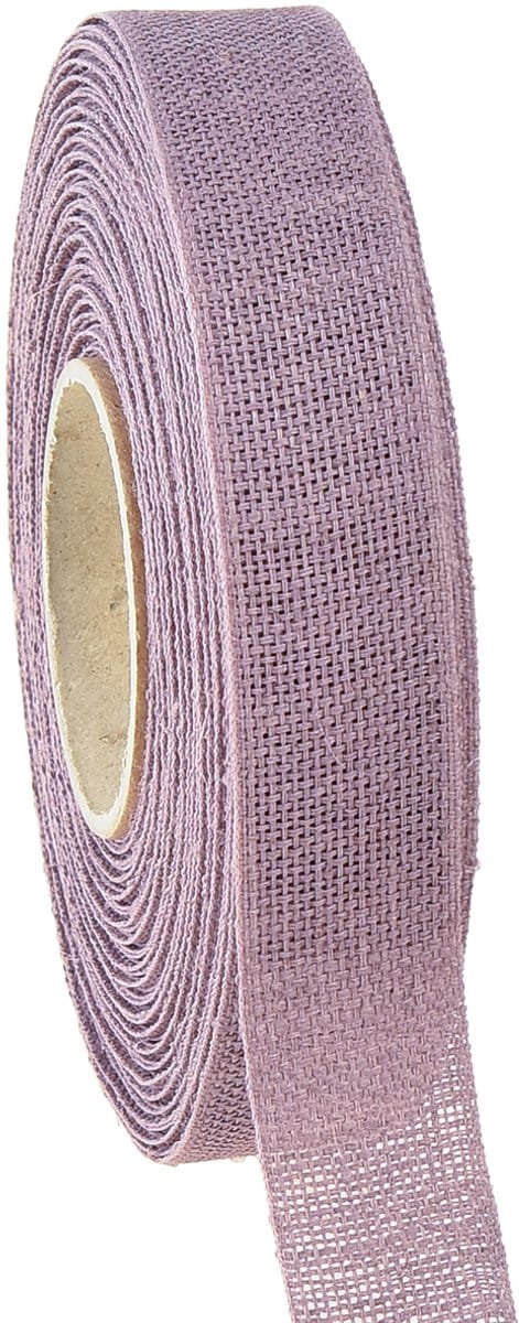 Decoratief lint naturel paars linnen lint 25mm 20m