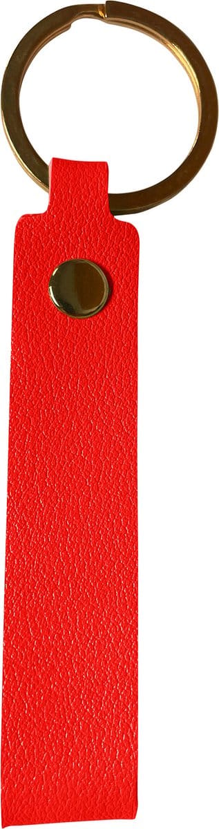 Sleutelhanger Leer Dun Sleutelhanger Leer met Sleutelring Sleutelhanger - Rood